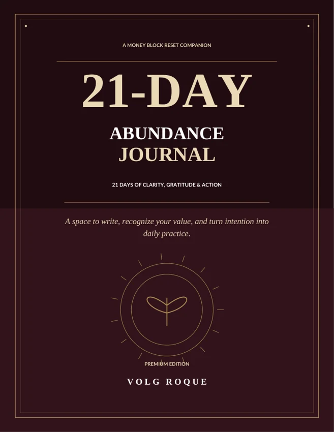 21-Day Abundance Journal premium English cover